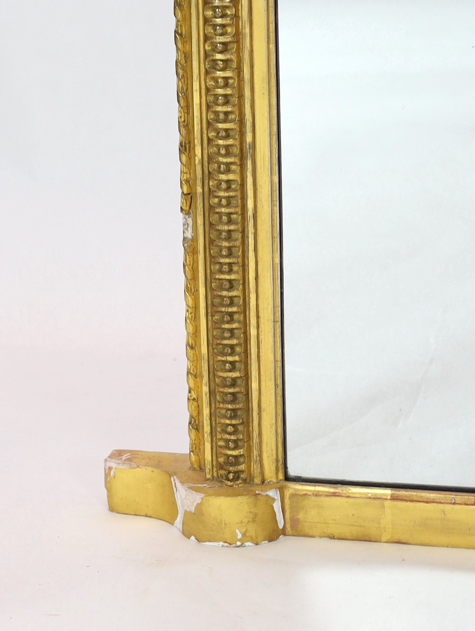 A Victorian giltwood and gesso overmantel mirror, width 170cm, height 177cm